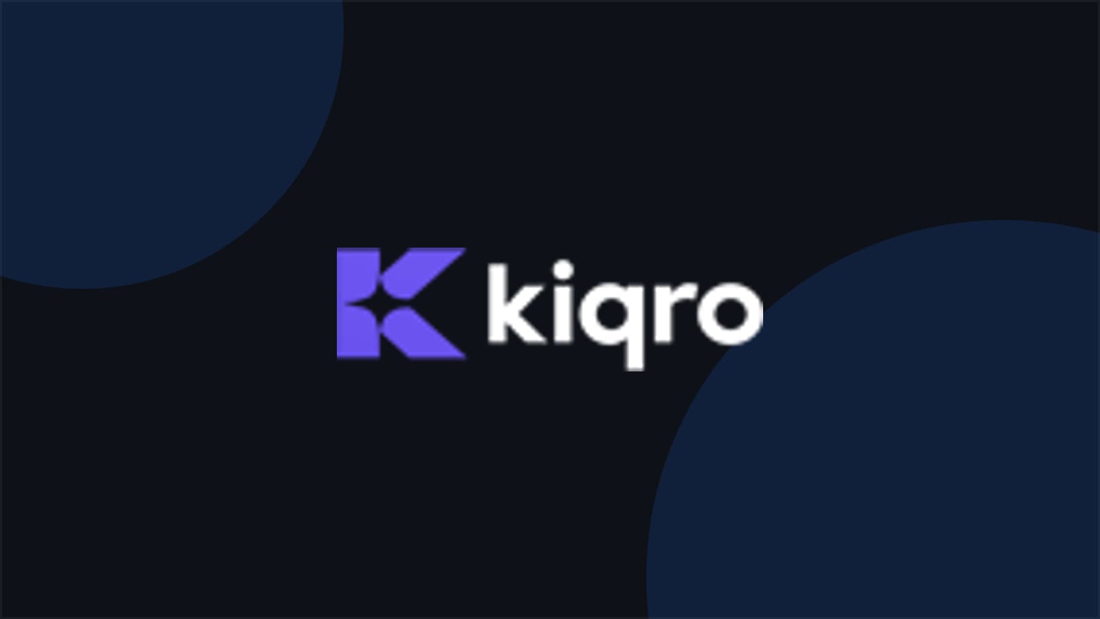 Koyu zemin üzerinde Kiqro logosu