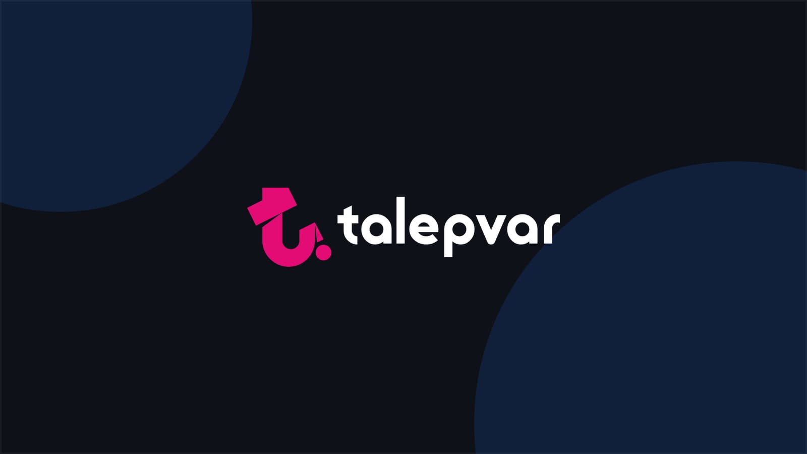 Koyu zemin üzerinde TalepVar logosu